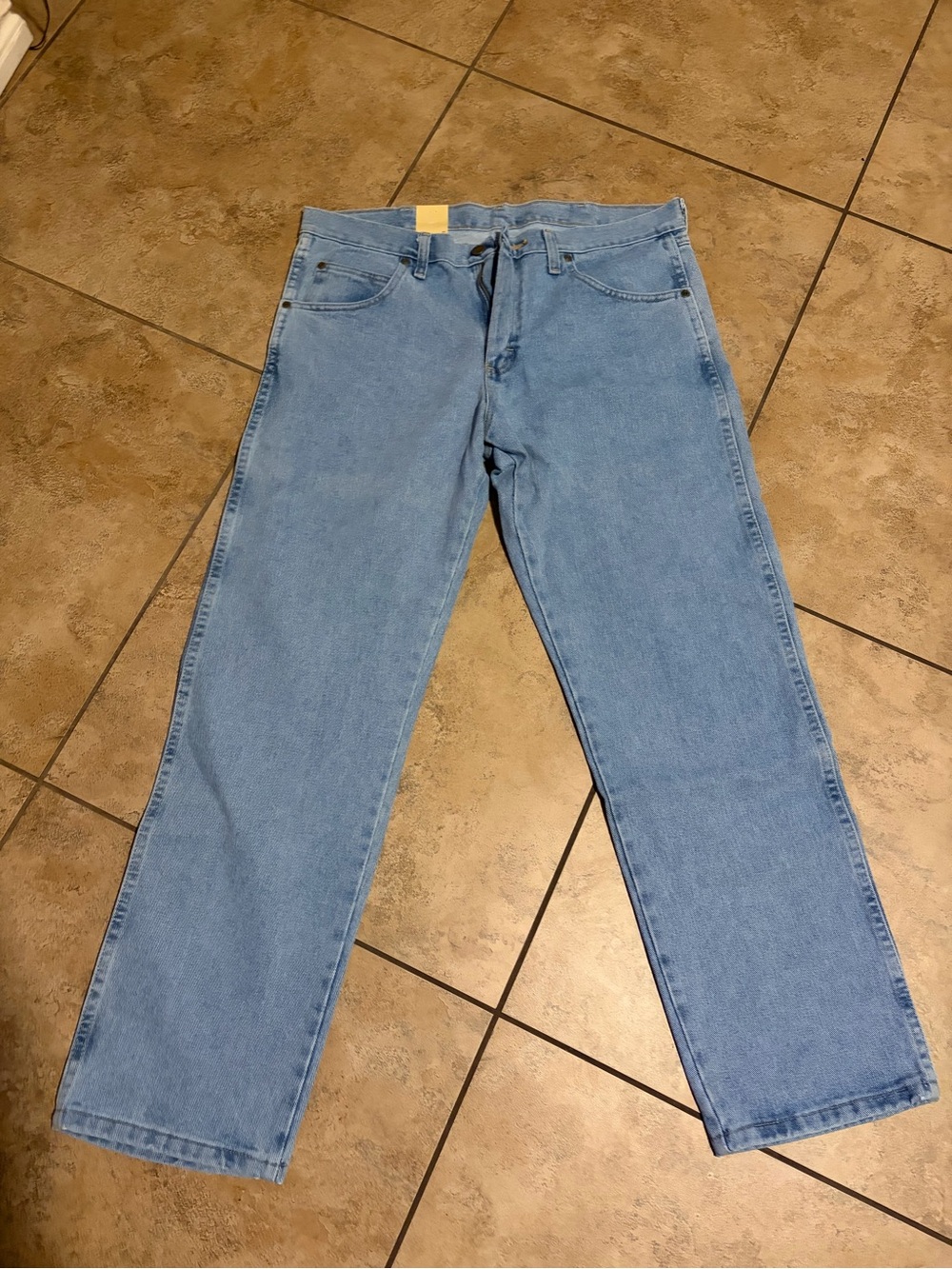 Wrangler Light Blue Straight-Leg Men's Jeans